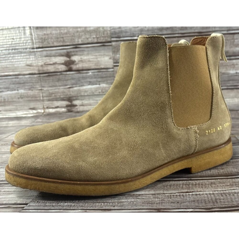 Common Projects Chelsea sBoots size 42 US 9.5 color Tan Made in Italy